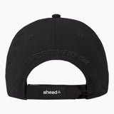 The back of a black baseball cap with the words "UJA-Federation of New York" engraved.